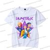 Vintage Kpop Demon Hunters Anime T-shirt Rumi Zoey Mira Print T Shirt Harajuku Cartoon Kpop Demon Hunters Teenage Girls Tshirts