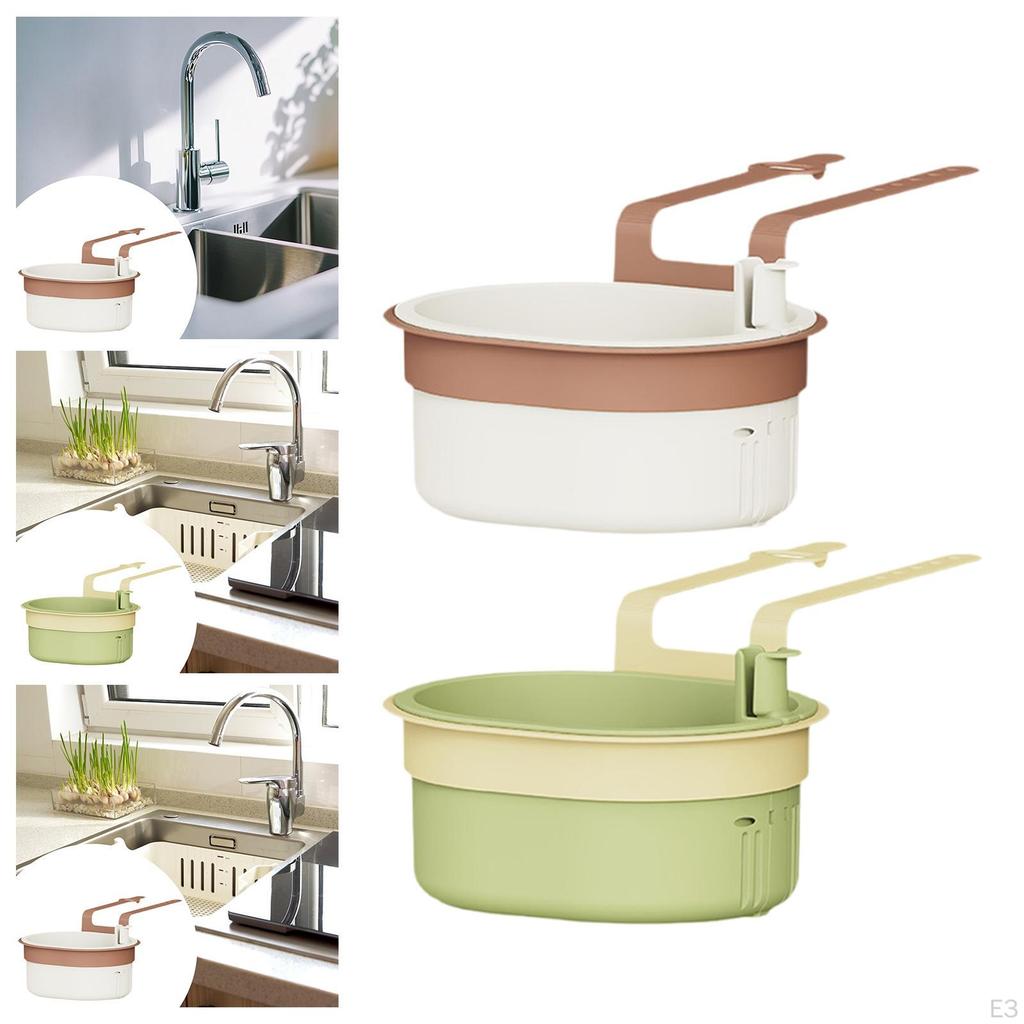 Faucet Hanging Strainer Draining Basket Easy To Install with Snap Space Saving Kitchen Sink Food