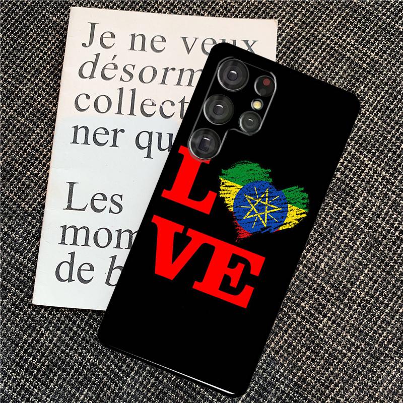 Cool Ethiopia Flag Case For Samsung Galaxy S25 Ultra S20 S21 S22 S23 S24 Ultra S9 S10 Plus S25 FE Back Cover