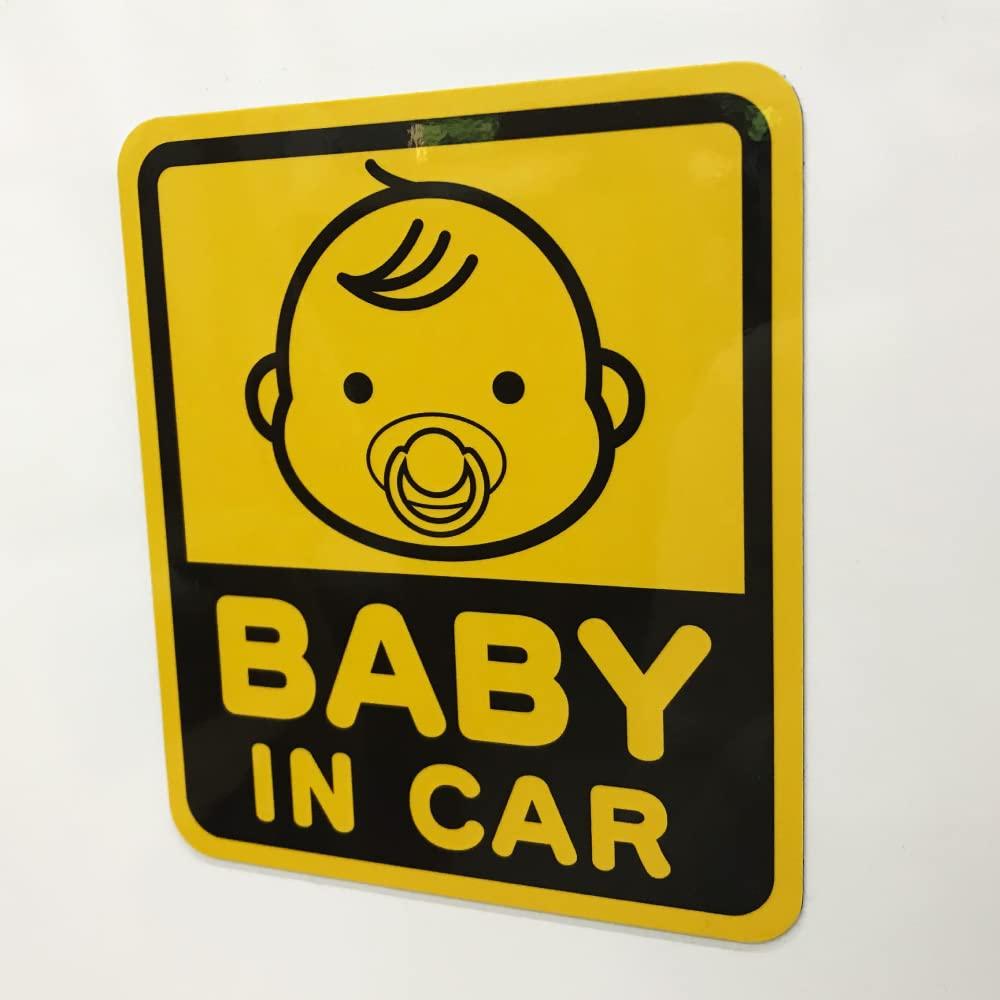 Baby in Car Magnet, Pacifier, Sunglasses, Baby Car/Car Magnet, Sign, Sign, Cute, Simple, Stylish,