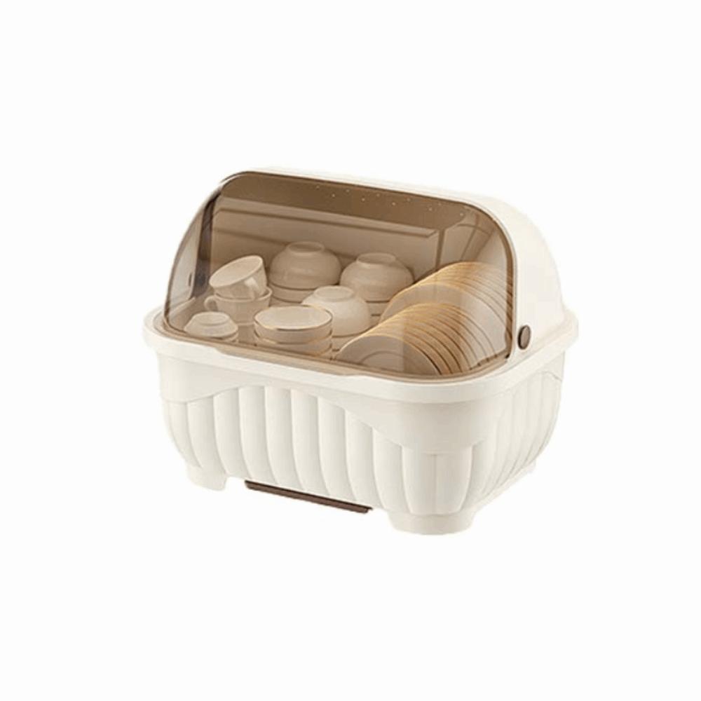 

Covered Dinner Plate Cup Kitchen Cutlery Holder Drainable Tableware Storage Basket Unisex