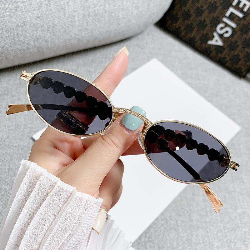 JYL TS Sunglasses Frameless Cat Eye Rivet UV/9895 B-5028 кадмий красный