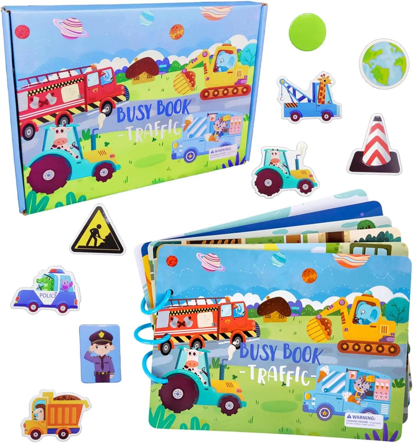 

Montessori Busy Book For Kids Sticker Quiet Book Baby Early Educational Toy Toddlers Matching Puzzles Game Learning Toys Gifts