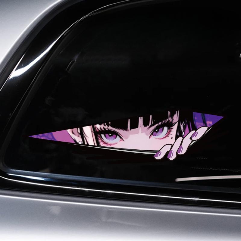 Anime Augen Motorrad Aufkleber, Wasserdichte Vinyl Decals, Coole Modifikations Dekoration für Motorrad und Elektroroller