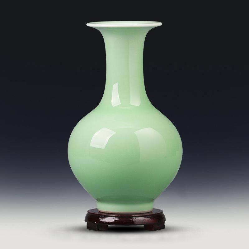 Celadon Antique Vase: New Chinese Style for Living Room Decor