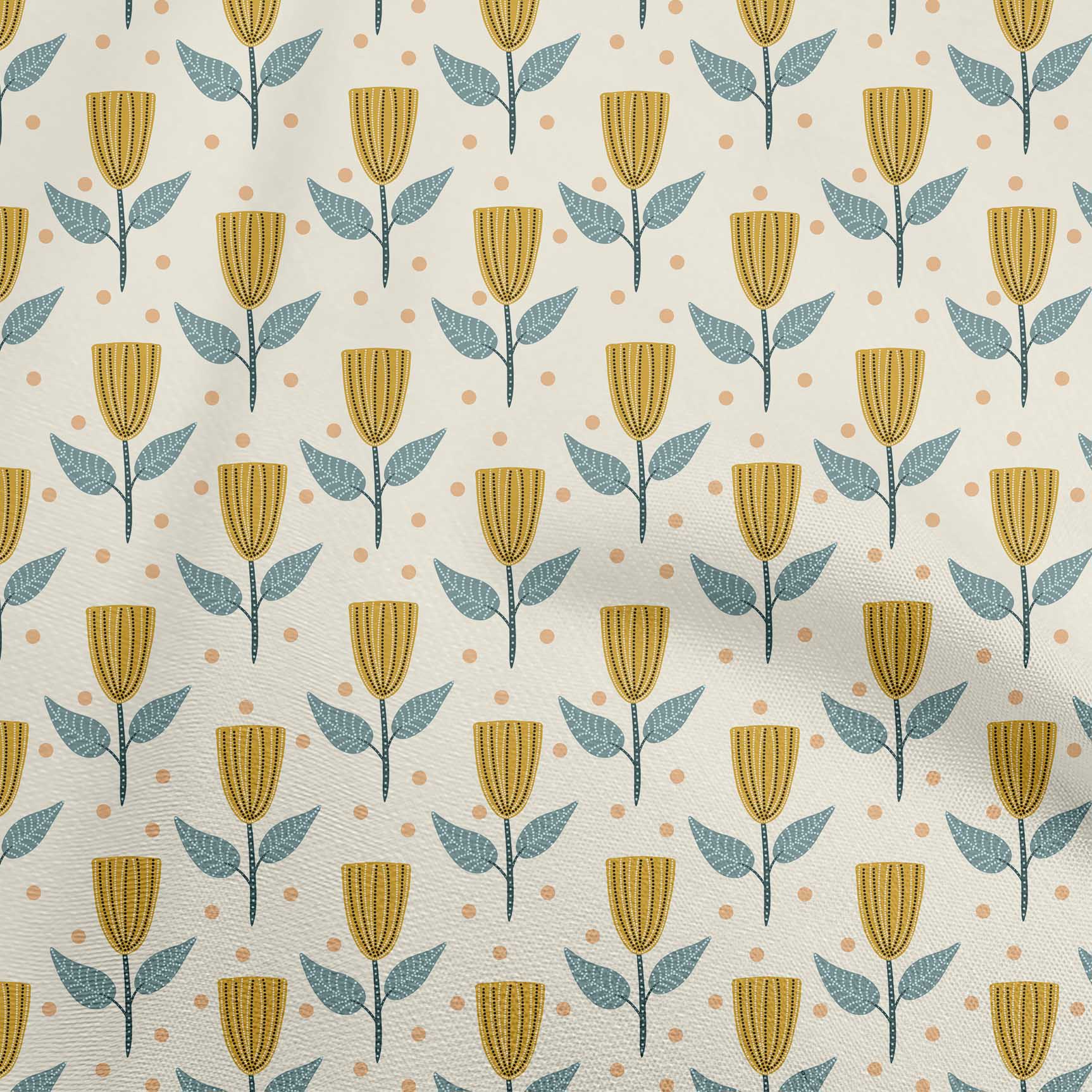 

OneOone Cotton Flex Grey Fabric Decorated Floral Craft Projects Decor Fabric Printed By The Yard 40 дюймів 42 Inch Wide - Viscose Chiffon жовтий