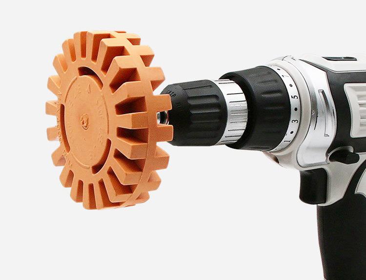 4 Zoll 100mm Zahnradförmiges Klebstoffentfernungsrad Pneumatischer Klebstoff-Farbentferner GummiDisc