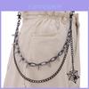 Metal Punk Belt Chain With Spider Web Pendant For Men And Women Fashion Accessory