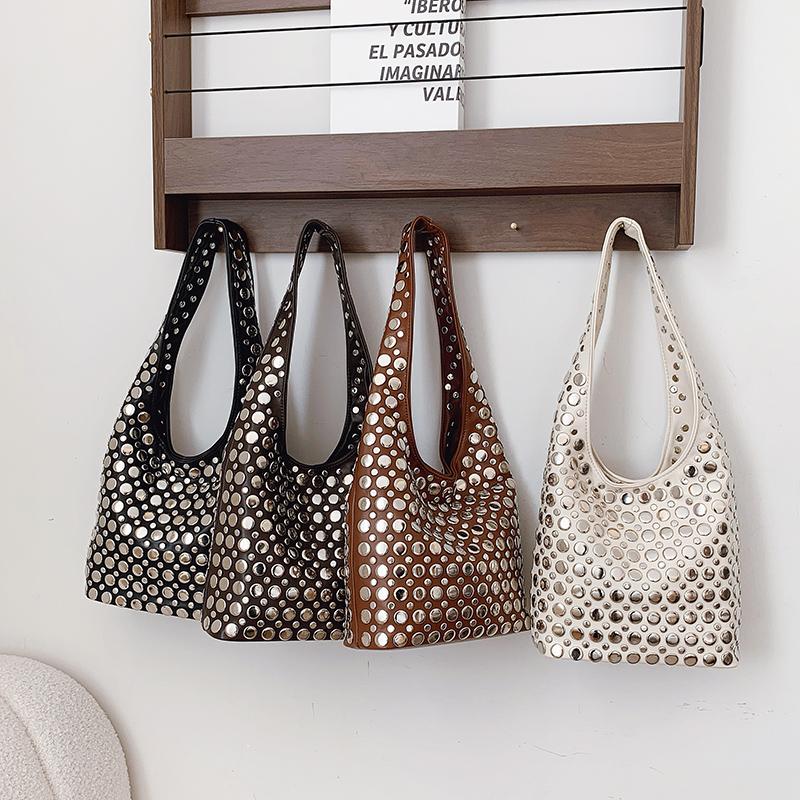 Designer Geometrische Schultertasche Für Damen Top Marke Handtasche Luxus Glänzender Nieten Handgefertigt Abend-Clutch Tasche Mode Party Portemonnaie