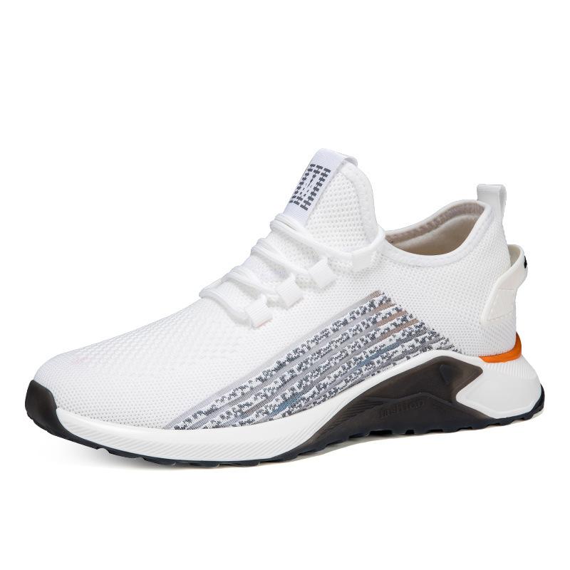 Invisible heightening shoes for men, 8 cm. Sports shoes. Trendy for men. Inner heightening 6 cm. White sneakers.