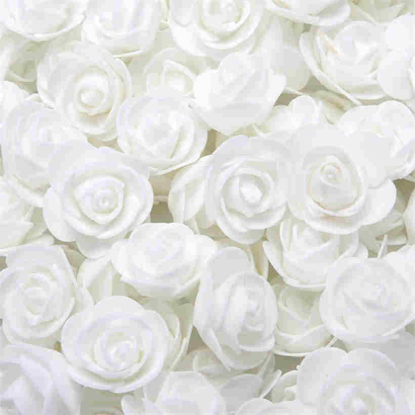50 Pcs/bag Foam Simulation Rose Wedding Candy Gift Box Garland Hug Bear Rose Decoration