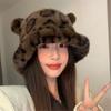 Kids Ushanka Head Wrap Thicken Furry Bear Hat for Climbing Skiing Sports Ushanka Fisherman Hat Oversized Headwear