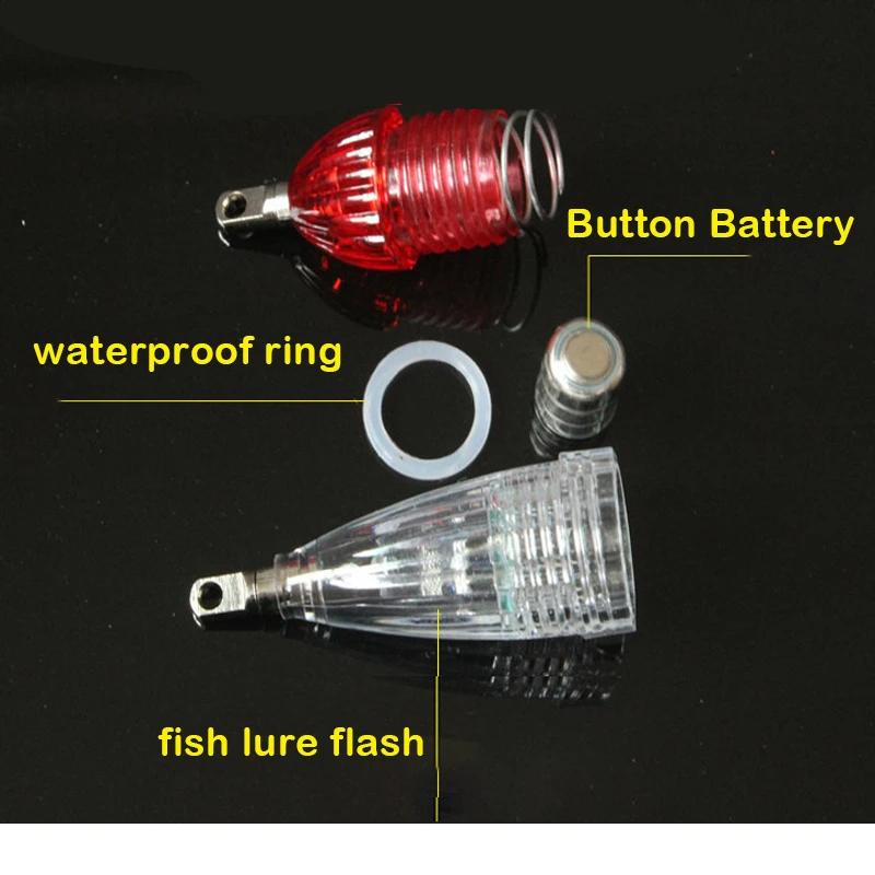 Mini LED Angellicht 6CM Wasserdicht Werkzeuge Köder Pose Lampe Nacht Salzwasser Für Angelartikel Tiefe Köder Blitz Boot Weiß Falsch