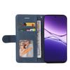 Dla Oppo A5 Energy 5G (Chiny)/Oppo A5 Pro 4G (Światowy) Skórzane etui na telefon z podstawką i portfelem, z dwukolorowym splicingowym wzorem