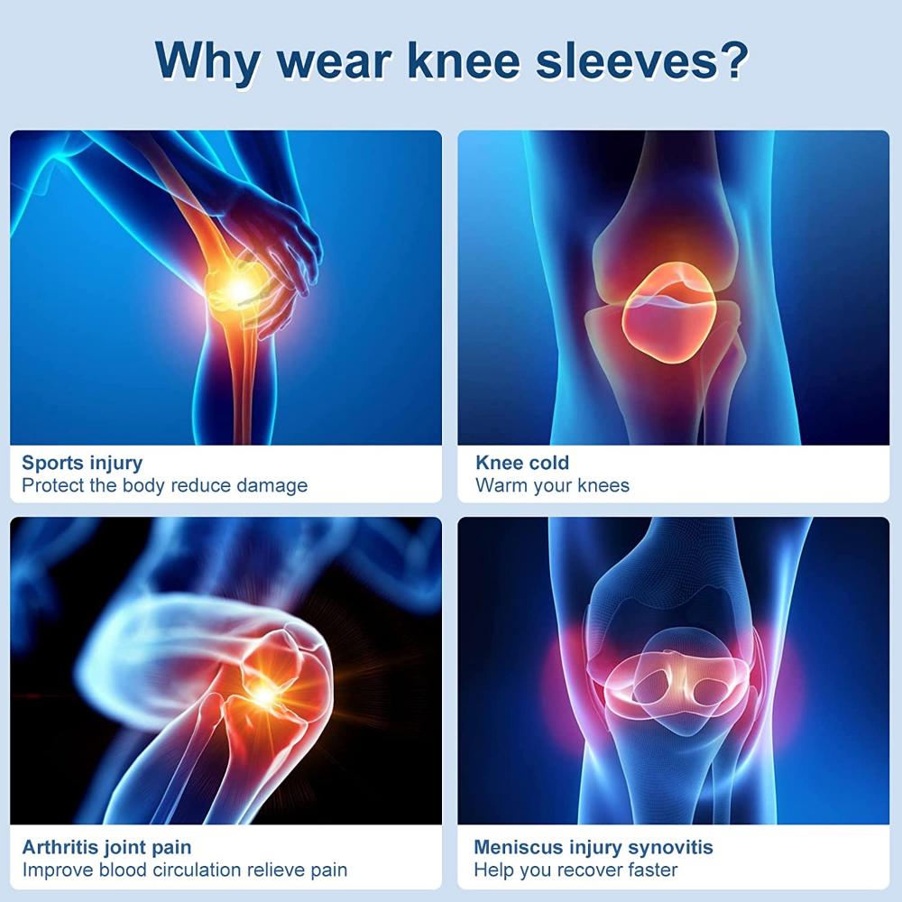 Copper Knee Brace Knee Support Compression Sleeves Knee Pads for Sport Meniscus Tear ACL Arthritis Joint Pain Relief Working Out