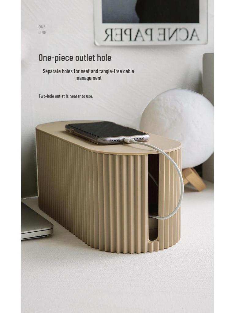 Cross-Border Electric Power Strip Organizer: Dustproof Cable Management Box for Desktop Storage