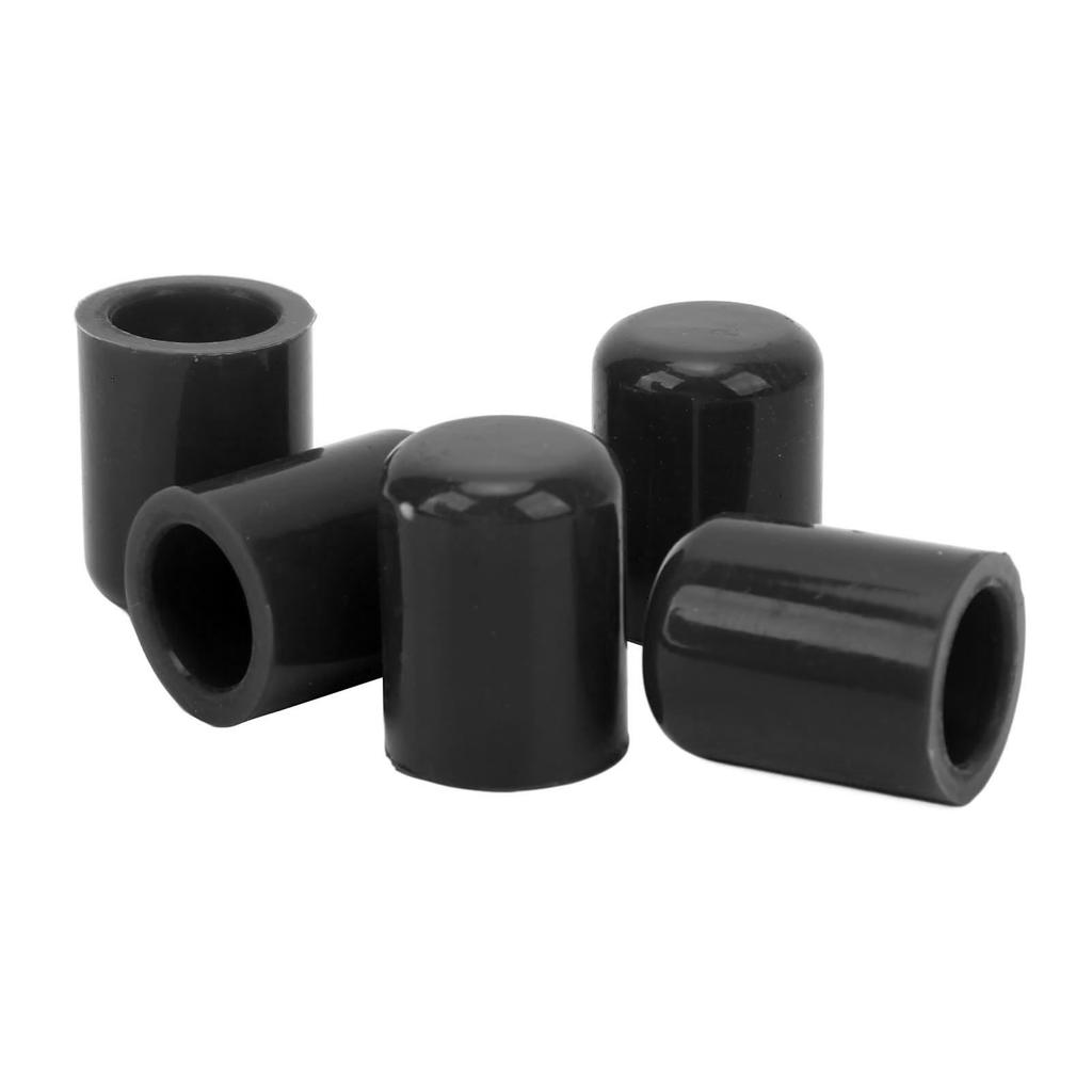 5Pcs Automotive Intake Vacuum Hose Cap Silicone Weather Resistant Vacuum Hose End for 19mm Tube Black