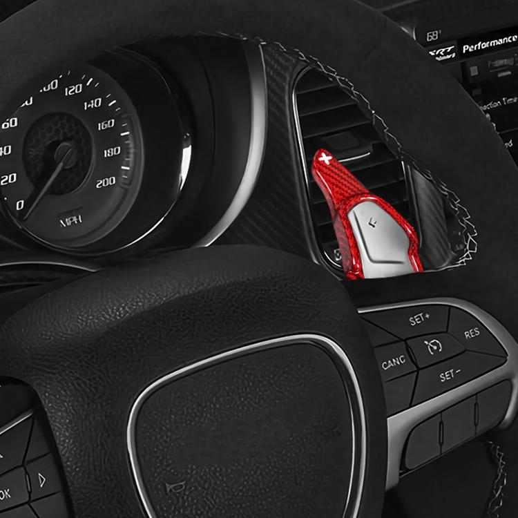 ES Carbon Fiber Steering Wheel Shift Paddle Extended Shifter Trim Cover for Dodge Challenger Charger Durango SRT 2015 - 2022