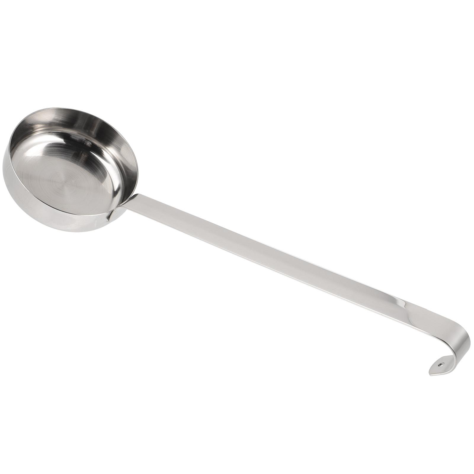 Long Handle Stainless Steel Pizza Sauce Spoon Sauce Spread Ladle Kitchen Measuring Spoons Soup Spoons Baking Spoon Metal Soup серебряный