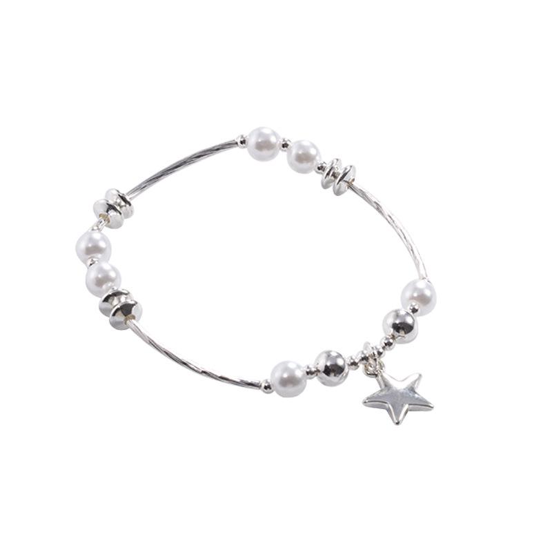 Elegant Pearl & Star Splicing Bracelet for Women - Trendy, Luxurious Style