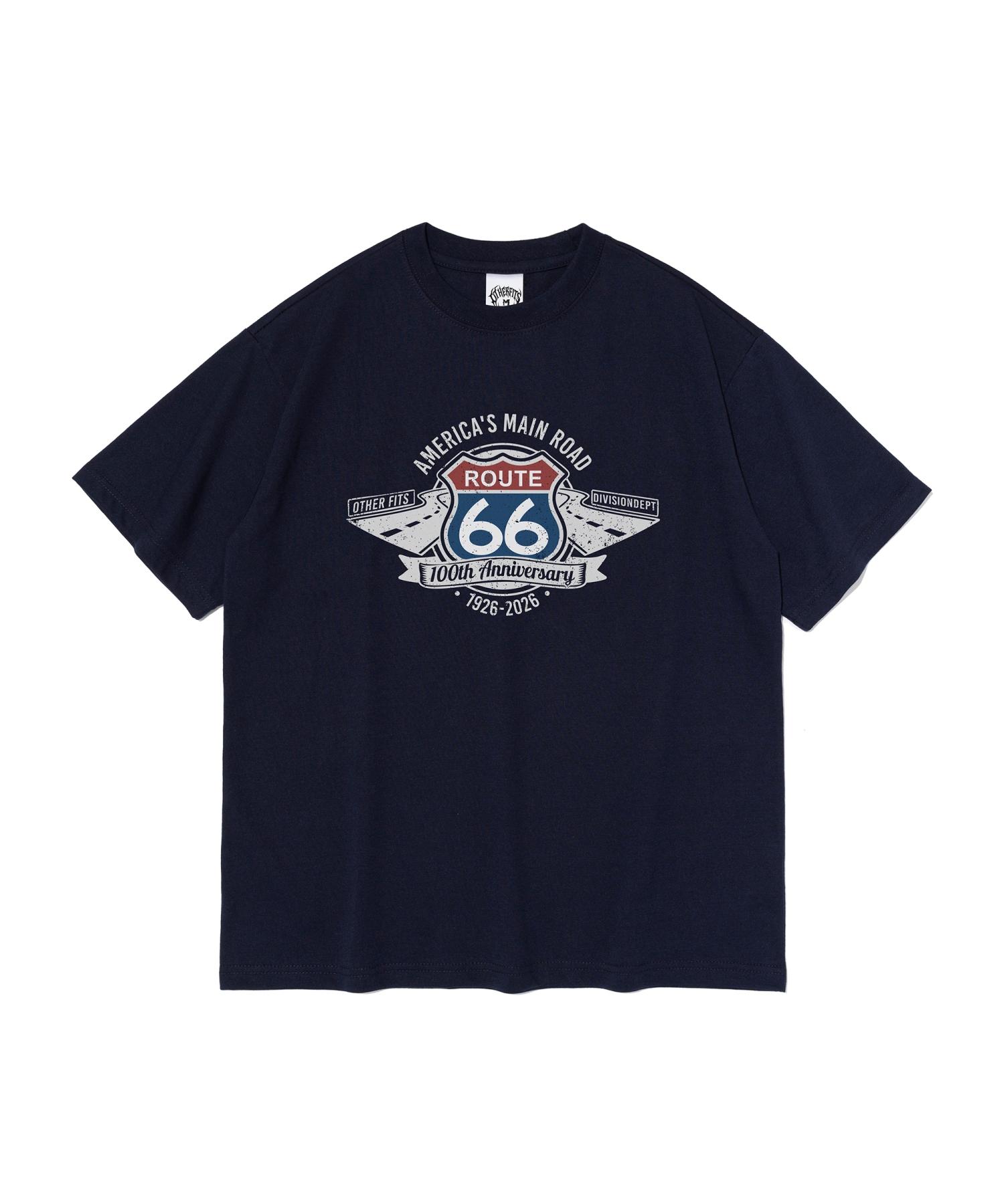 Ader Fits American Road Short Sleeve T-Shirt (Navy) S