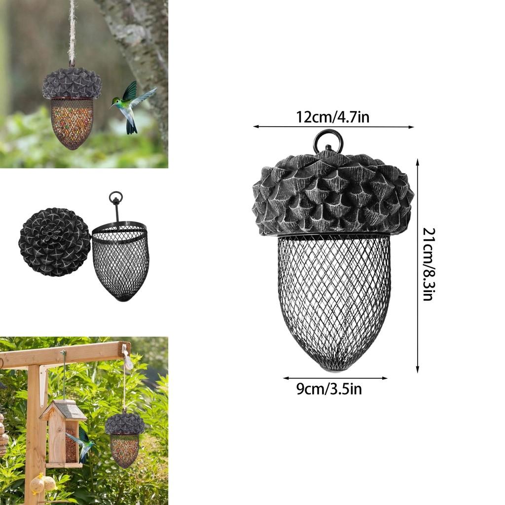 Modern Minimalist Hummingbird Acorn Bird Feeder Resin Craft Garden Decor Item