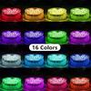 10leds RGB Led Submersible Light Underwater Night Lamp Battery Operated Garden Swimming Pool Light for Wedding Party Vase Bowl