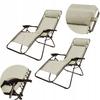 Reinforced Foldable Beach Lounger Garden Chair