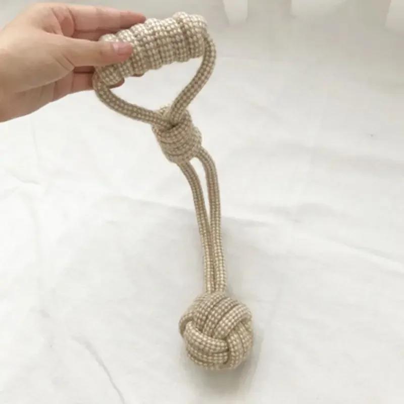 

Durable Knotted Rope Toys for Dogs and Cats Interactive Chew Toys for Teeth Cleaning Puppy Teething Chews Aggressive Chewers XS