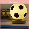 Ball Led Soccer Night Light Wood Base Lamp For Bedroom Use Decorations Gift