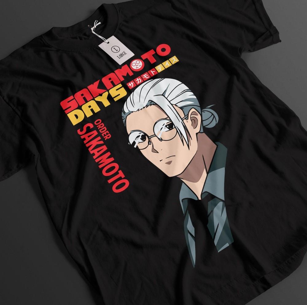 

Футболка Sakamoto Days Футболка Сакамото Футболка Шин Футболка Лу Топ Хейсуке Аниме Унисекс футболка L