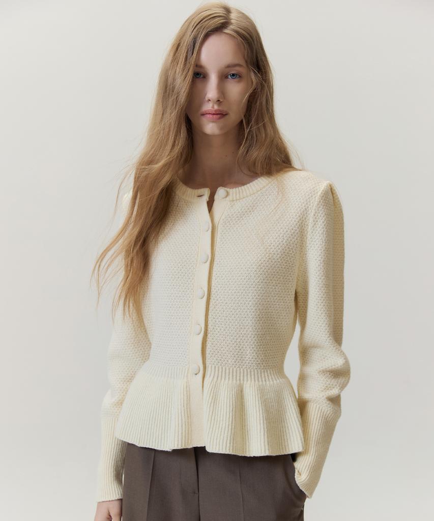 Hae By Haekim [Atelier] Flare Knit Cardigan_Cream