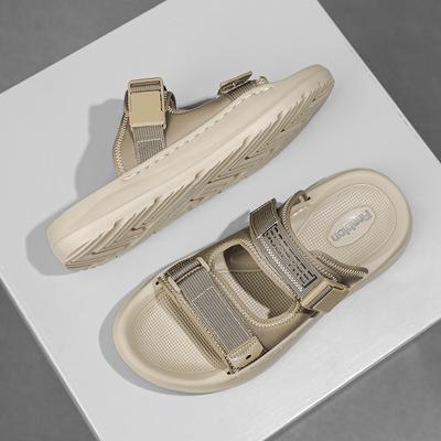 Quick Dry Summer Slippers for Men Soft Bottom Half Drag Slides Leisure Walk Sandals Outdoor Beach Flats Versatile Man Flip-flops