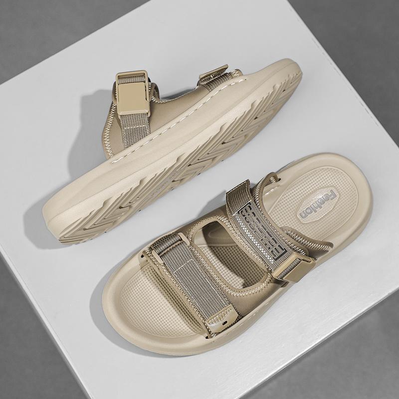Fashion Quick Dry Summer Slippers for Men Soft Bottom Half Drag Slides Leisure Walk Sandals Outdoor Beach Flats Versatile Man Flip-flops