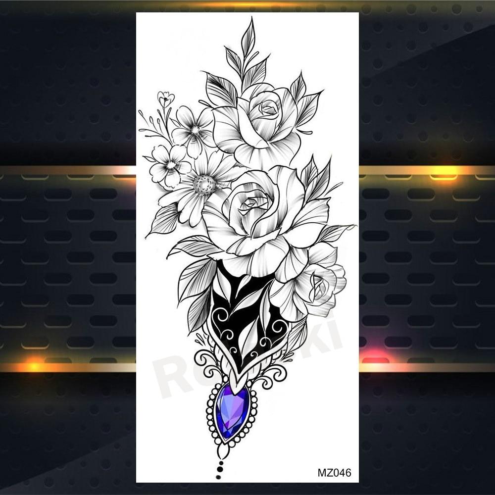 Adler Temporäre Tattoos für Männer Frauen Wolf Schwarz Tier Tattoo Tiger Wald Elch Geometrie Berg Fake Tatoo Skorpion Hände Arm