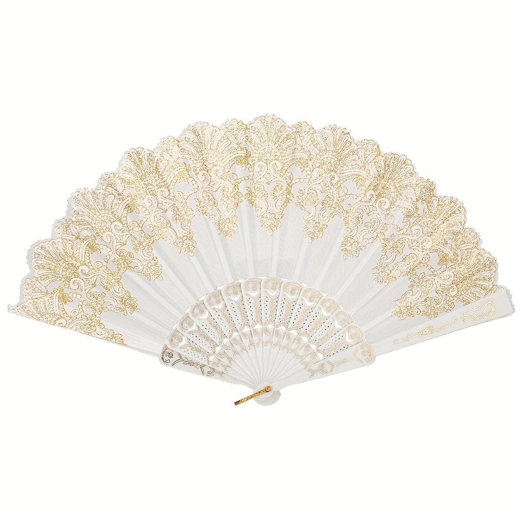 3Pieces/Set European-style vintage floral handheld folding fan, elegant style, decorative accessory for single parties, a perfect summer gift for