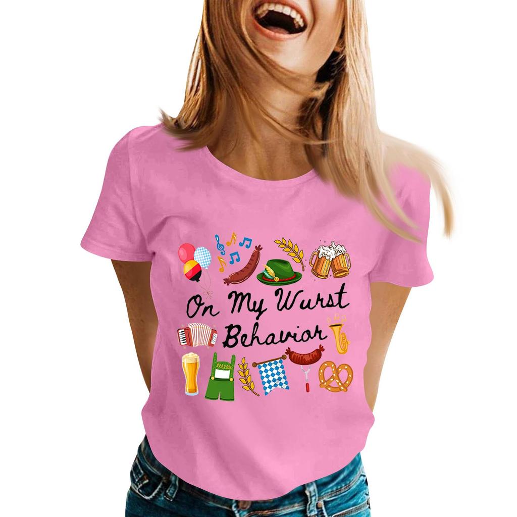 Fashion Casual Unisex Letter Print T-Shirt with Festival Graphic Design - Short Sleeve Round Neck Tee for Men and Women