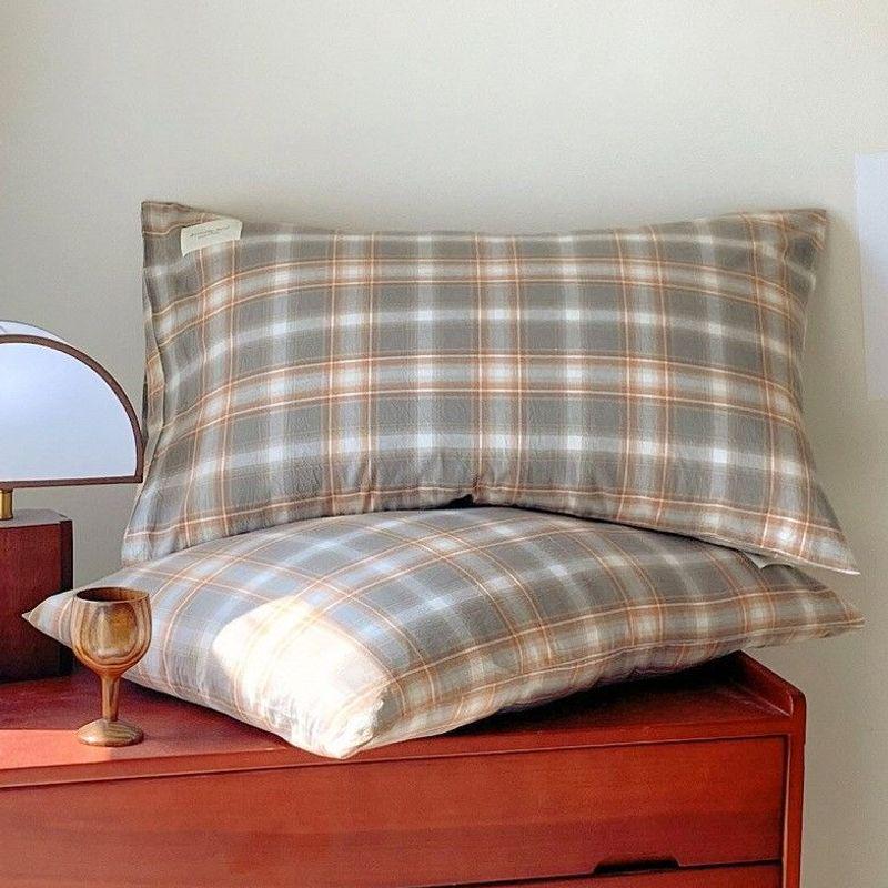 Premium 100% Cotton Pillowcase Pair 48x74cm for Home or Student Use