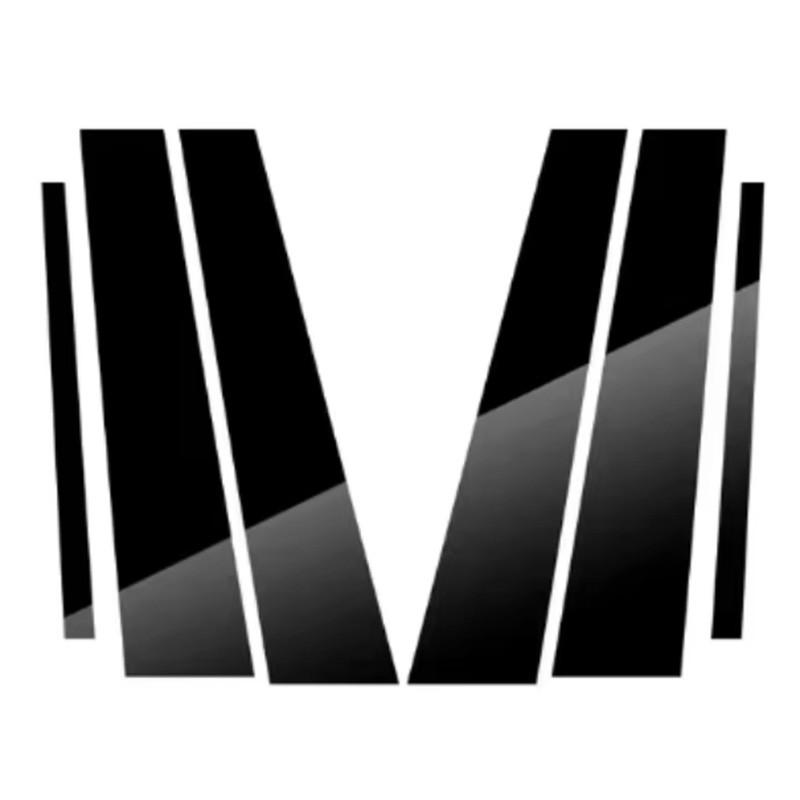 

Подходит для Volokswagen T-Cross/Tacqua 2019-2023 8 шт. Наклейки на окна автомобиля, стойки, дверные накладки, наклейки, автостикеры, стиль