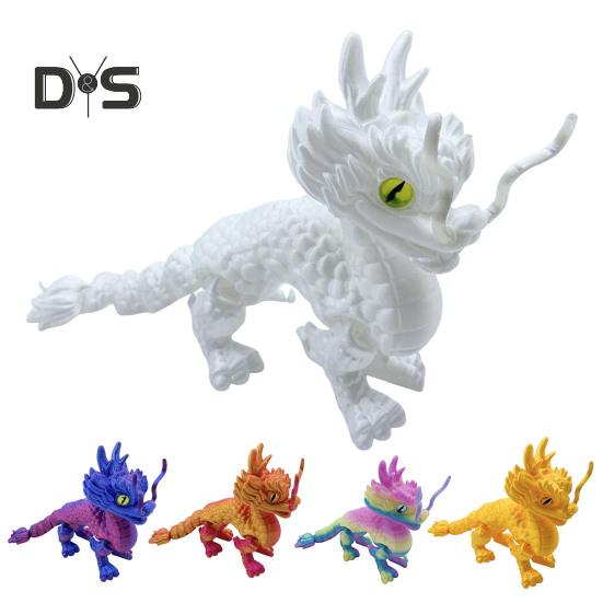 3D-gedruckte Drachenfigur, Fotografie-Requisite, realistisch aussehende, leuchtende Farbe, Mini-Drachenstatue, Zappelspielzeug für Erwachsene und Kinder