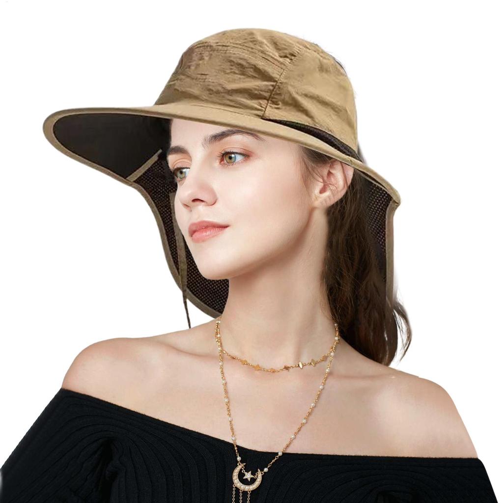 Sun Hats for Men Women Fishing Hat Breathable Wide Brim Bucket Hats Summer UV Protection Safari Hat Outdoor