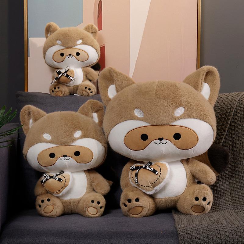 Love Raccoon Doll Plush Toy Raccoon Doll Children Soothing Pillow Ragdoll Birthday Gift