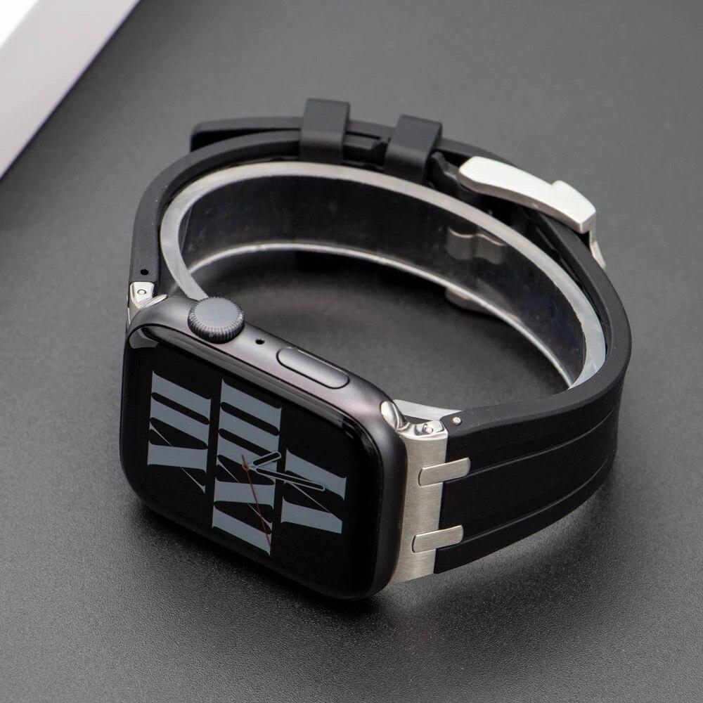 Silicone For Apple Watch Ultra 49mm Sports Rubber Strap For iWatch 8 7 6 5 4 SE 42mm 44mm 45mm 41mm 40mm 38mm Bracelet