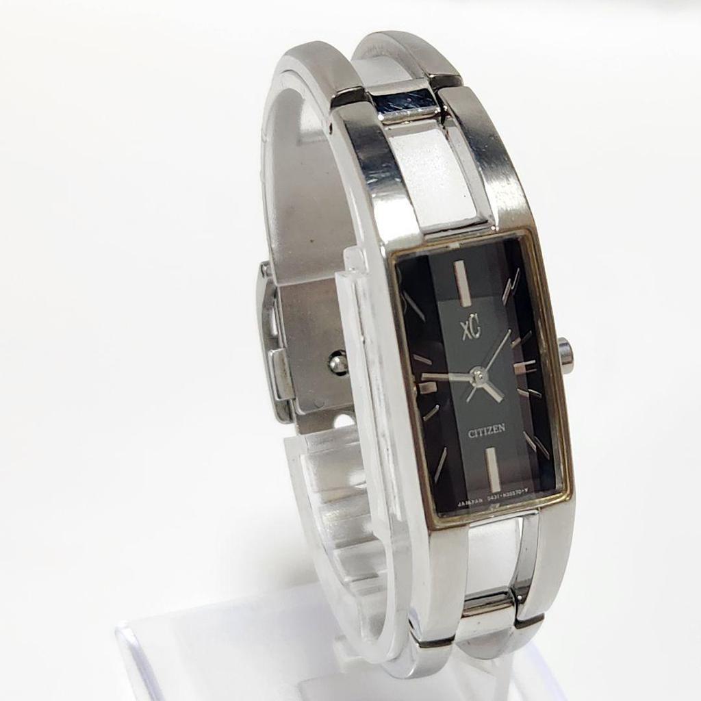 Used Citizen XC Rectangular Cut Glass Bangle Watch, Working Condition