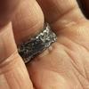 Handcrafted Stone Ring Rugged Rock Texture Vintage Nomadic Design Sturdy Alloy Stone Finger Ring Jewelry Gift