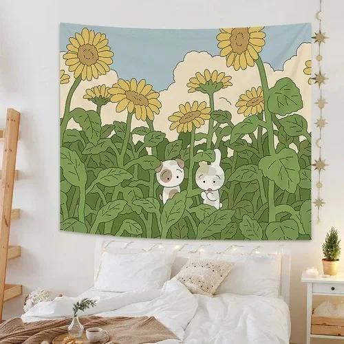 Fresh Field Spring Outing Style Decorative Tapestry Bedroom Living Room Tapestry Home Wall Decoration Tapestry