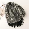 Fashion Luxury Ladies Women Paisley Scarf Female Cotton Linen Shawl Tassel Four Seasons Versatile Muslim Hijab 90*180Cm