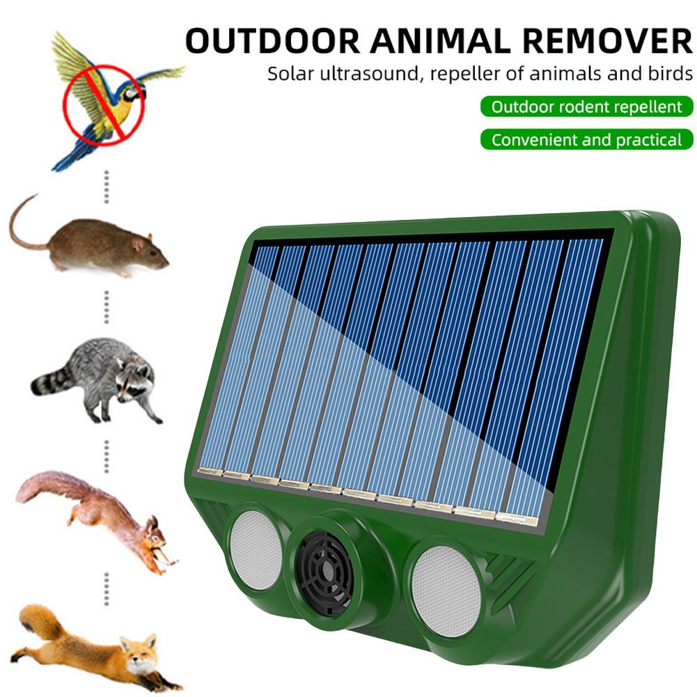 1-3PCS Solar Animal Repellent Scarer Ultrasonic Animals Sonar Repellent Outdoor Pest Sensor Deterrent Dog/Cat/Bird Frighten