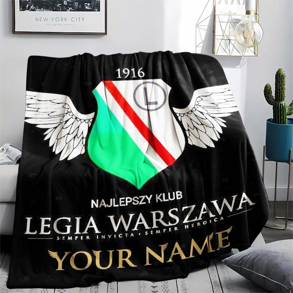 1PC Crest Emblem Custom Name Patterned Flannel Blanket Suitable For All Seasons For Home Decor Warmth And Comfort Gifts Holiday Present