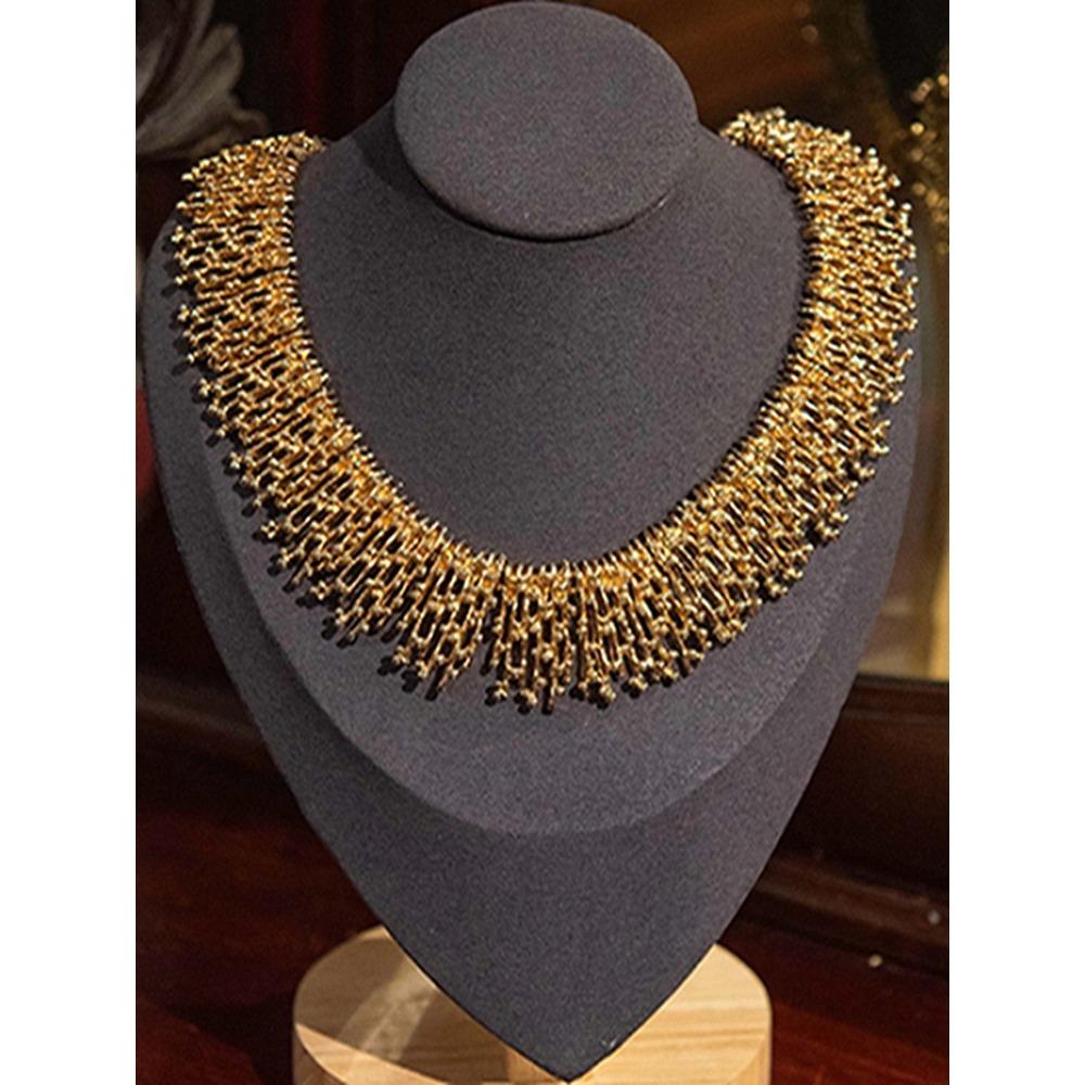 European and American French Niche Lava Fireworks Series Hollow Engraving Necklace Brooch Earrings Collar